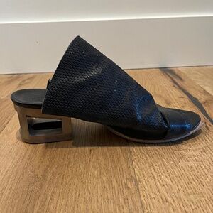 A.S. 98 black open back sandals size 39